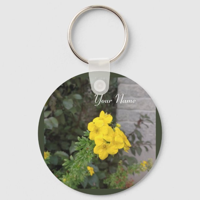 Llavero Keychain de flores de jardín (Anverso)