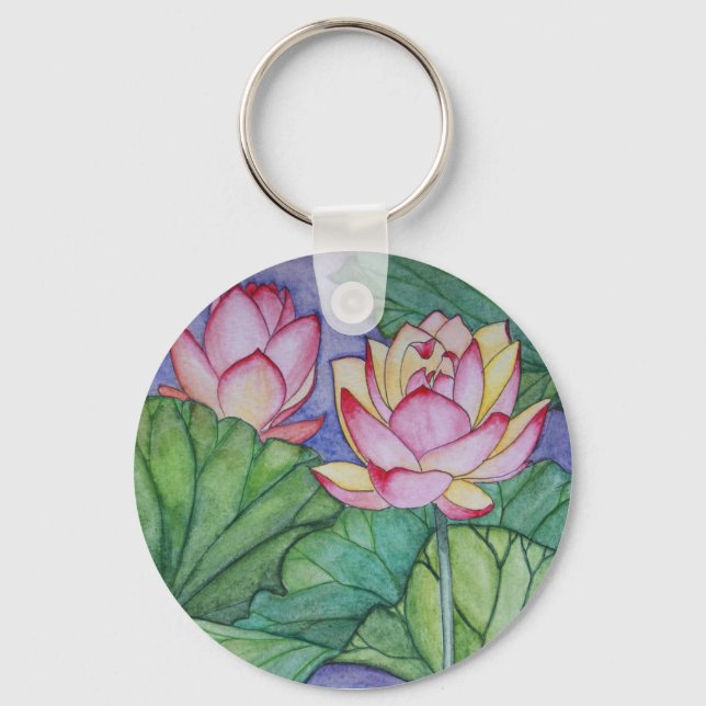 Llavero Keychain de flores de Lotus (Anverso)