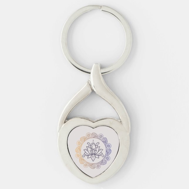 Llavero Keychain de flores de Lotus (Anverso)
