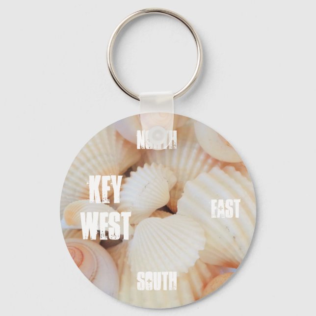Llavero Keychain de Florida Key West Compass Sand Beach (Anverso)