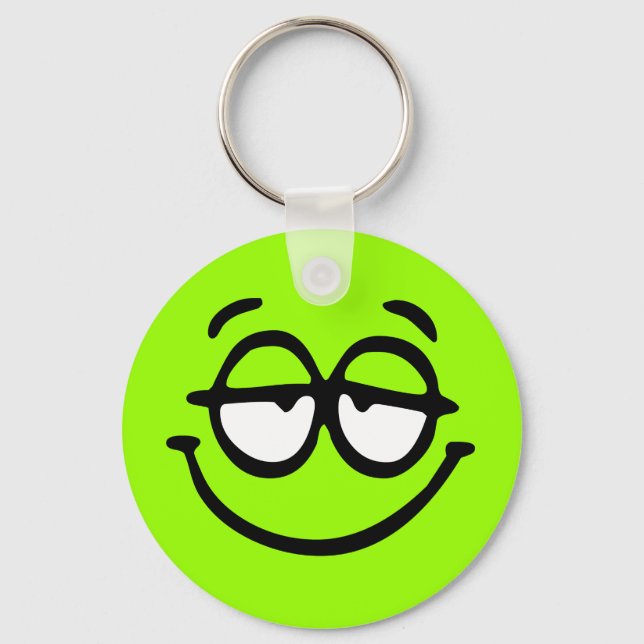 Llavero Keychain de fondo de Personalizable emoticono (Anverso)