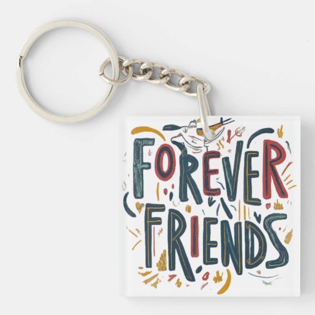 Llavero Keychain de Forever Friends Square (Frente)