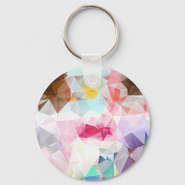 Llavero Keychain de formas geométricas de cristal (Anverso)