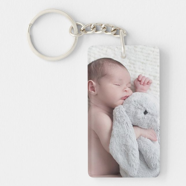 Llavero Keychain de foto de bebé de doble cara personaliza (Frente)
