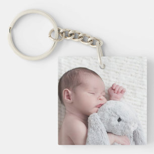 Llavero Keychain de foto de bebé de doble cara personaliza