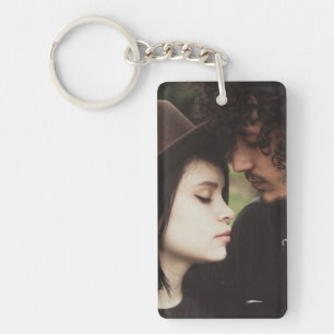 Llavero Keychain de foto Rectangle de pareja personalizada