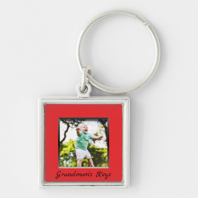 Llavero Keychain de fotos clave de la abuela (Frente)