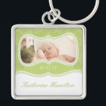 Llavero Keychain de fotos de Baby Keepsake<br><div class="desc">Creado por Colorful Designs Inc. Copyright 2010. Se puede modificar todo el texto. ¿Necesita un diseño personalizado? ¿Tienes otro color en mente? ¿Necesitas ayuda? ¿Quieres que te personalizar algo? Contáctame en colorful_designs_inc@hotmail.com. Responderé dentro de las 24 horas, a menos que sea el fin de semana o un feriado legal. Puede...</div>
