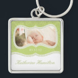 Llavero Keychain de fotos de Baby Keepsake<br><div class="desc">Creado por Colorful Designs Inc. Copyright 2010. Se puede modificar todo el texto. ¿Necesita un diseño personalizado? ¿Tienes otro color en mente? ¿Necesitas ayuda? ¿Quieres que te personalizar algo? Contáctame en colorful_designs_inc@hotmail.com. Responderé dentro de las 24 horas, a menos que sea el fin de semana o un feriado legal. Puede...</div>