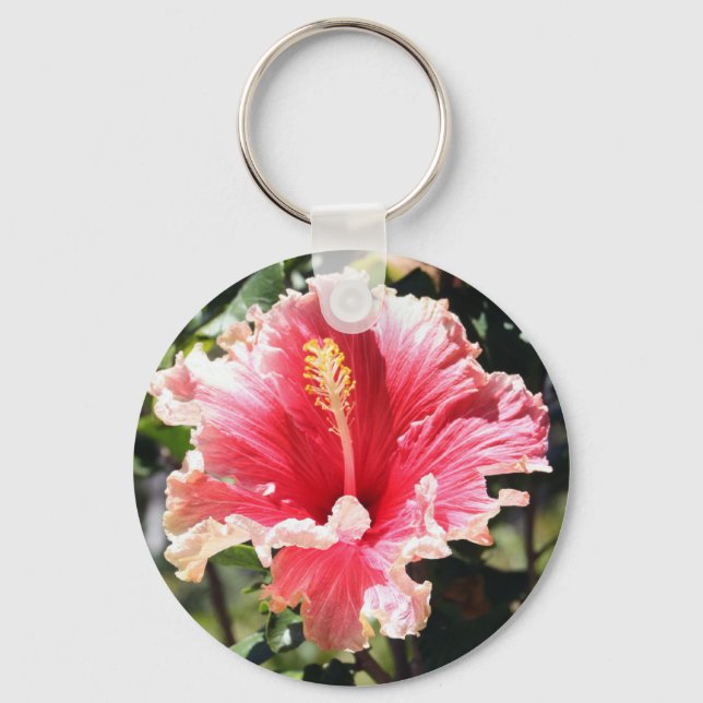 Llavero Keychain de fotos de Hibiscus (Anverso)