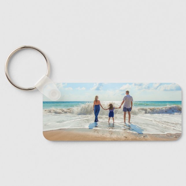 Llavero Keychain de fotos de personalizado Tus Fotos Famil (Reverso)