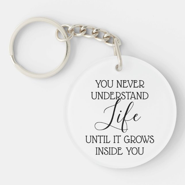 Llavero Keychain de fotos del Personalizado del Sonograma  (Frente)