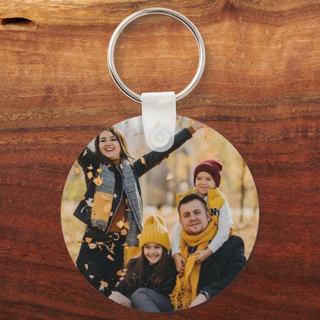 Llavero Keychain de fotos familiares personalizadas (Anverso)
