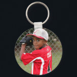 Llavero Keychain de fotos para deportes personalizados<br><div class="desc">Personalizado Sports Photo Keychain: Haga clic en "cambiar" bajo la imagen del marcador de posición y sustitúyala por la suya propia. ¡Una gran manera de mostrar tu amor y apoyo a tu atleta favorito!</div>