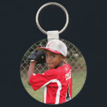 Llavero Keychain de fotos para deportes personalizados<br><div class="desc">Personalizado Sports Photo Keychain: Haga clic en "cambiar" bajo la imagen del marcador de posición y sustitúyala por la suya propia. ¡Una gran manera de mostrar tu amor y apoyo a tu atleta favorito!</div>