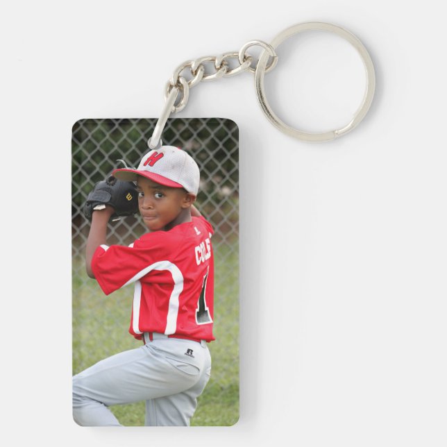 Llavero Keychain de fotos para deportes personalizados (Atrás)