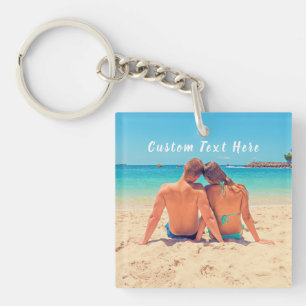 Llavero Keychain de fotos personalizado con texto