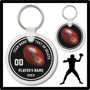 Llavero Keychain de fútbol blanco y negro, personalizada