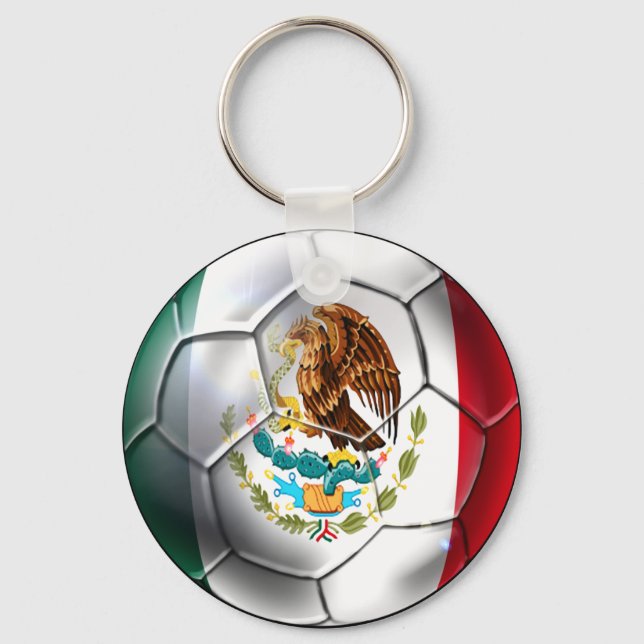 Llavero Keychain de fútbol mexicano para los hinchas de Mé (Anverso)