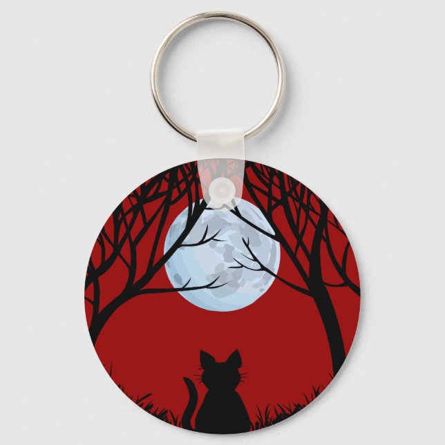 Llavero Keychain de Gato Graso Gato Negro Regalos Mascotas (Anverso)