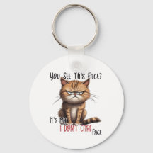 Keychain de gato gruñón