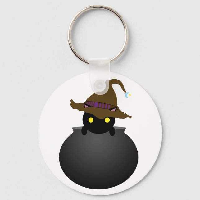 Llavero Keychain de gato negro de Cauldron (Anverso)