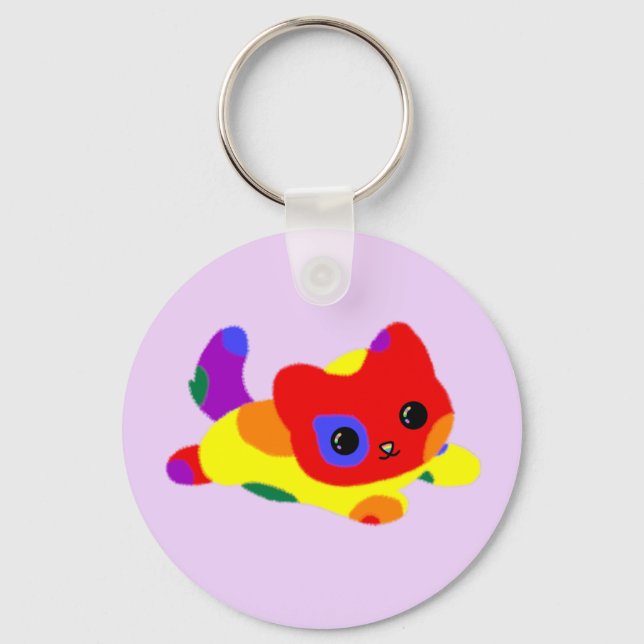 Llavero Keychain de gatos del Orgullo LGBT+ (Anverso)