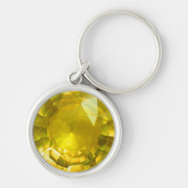 Llavero Keychain de Gemstone amarillo