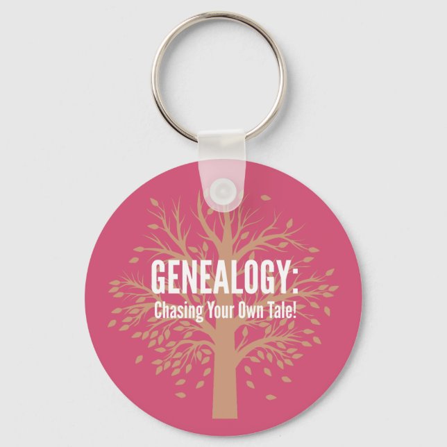 Llavero Keychain de genealogía (rosa) (Anverso)