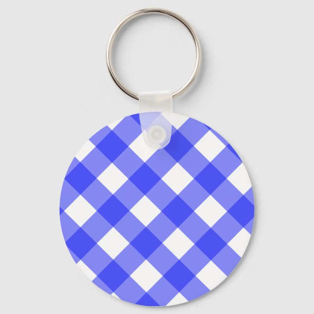 Llavero Keychain de Gingham Azul (Anverso)