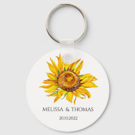 Llavero Keychain de girasol personalizado