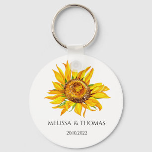 Llavero Keychain de girasol personalizado
