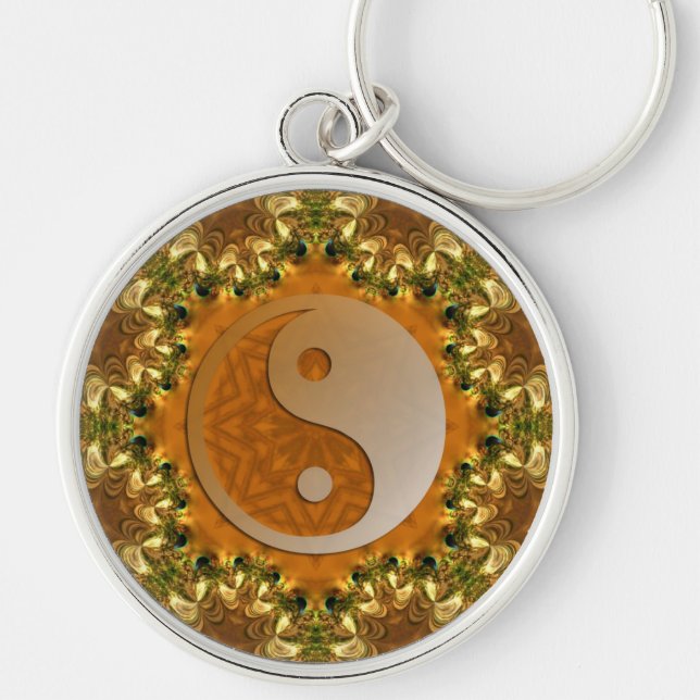 Llavero Keychain de Golden Balance Yin Yang (Frente)