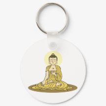 Keychain de Golden Serenity Buddha