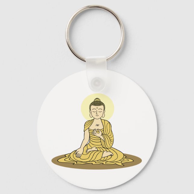 Llavero Keychain de Golden Serenity Buddha (Anverso)