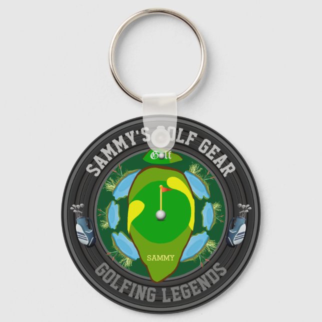 Llavero Keychain de golf personalizado (Anverso)