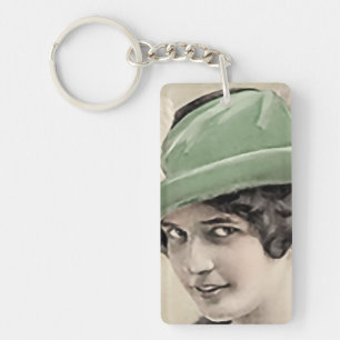 Llavero Keychain de Gorra verde vintage