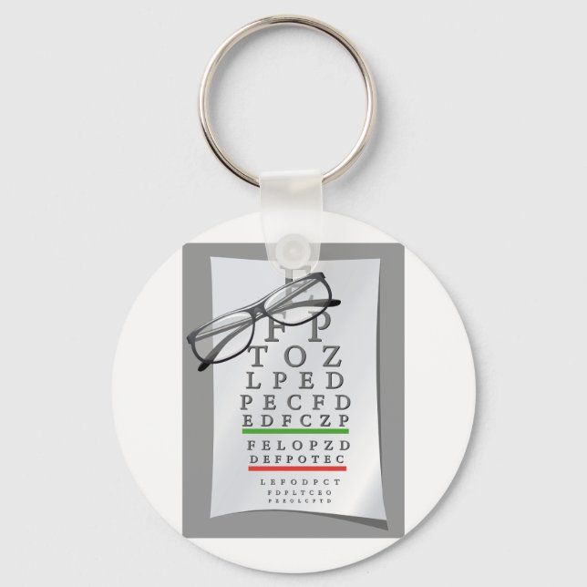 Llavero Keychain de gráfico optometrista (Anverso)