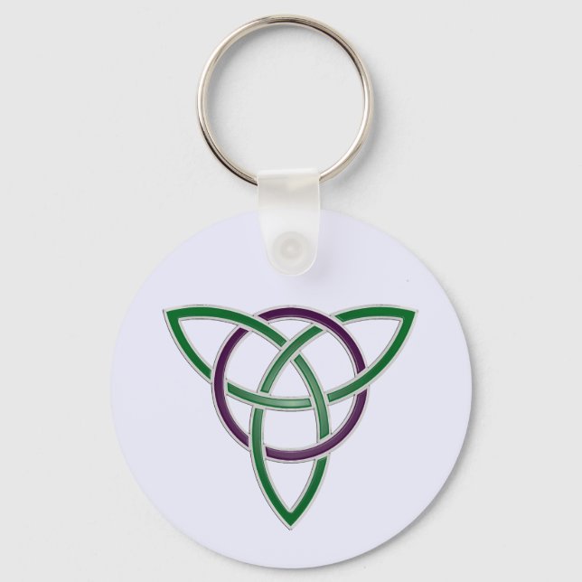 Llavero Keychain de Green Trinity Knot (Anverso)