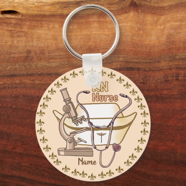 Llavero Keychain de Guay RN Nurse (Anverso)