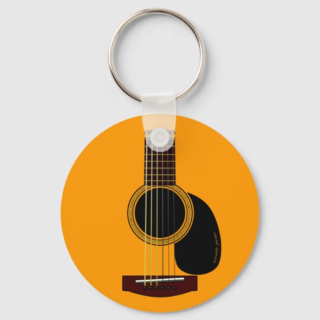 Llavero keychain de guitarra acústica (Anverso)