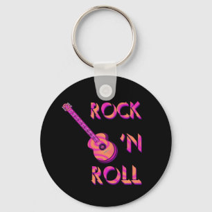 Llavero Keychain de guitarra acústica rock 'n Roll
