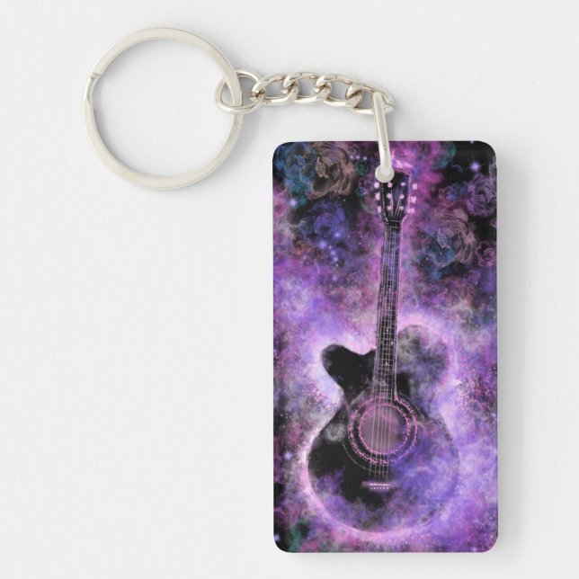 Llavero Keychain de guitarra musical (Frente)