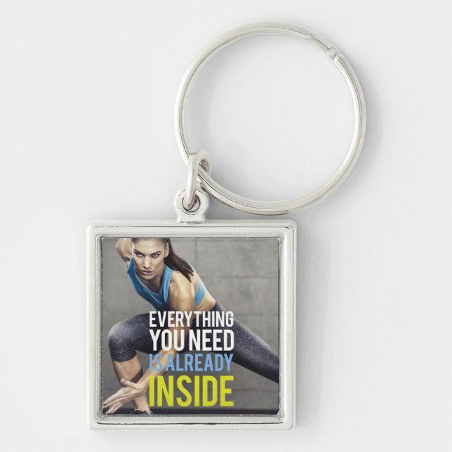 Llavero Keychain de Gym Motivation Fitness (Frente)