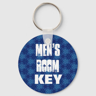 Llavero Keychain de habitación masculina - Patrón azul