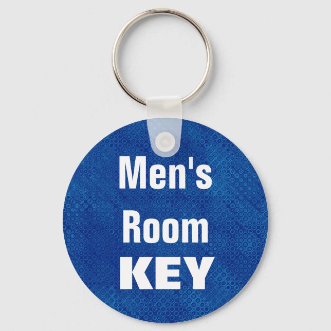 Llavero Keychain de habitaciones masculinas - azul y negro (Anverso)