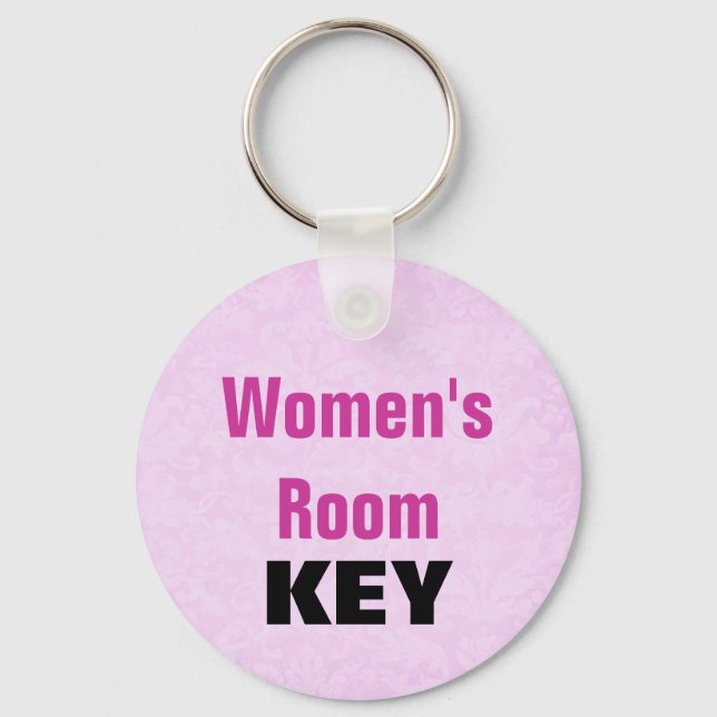 Llavero Keychain de habitaciones para mujeres - rosa y neg (Anverso)