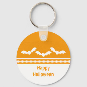 Llavero Keychain de Halloween de Batty Gone, Naranja y Bla