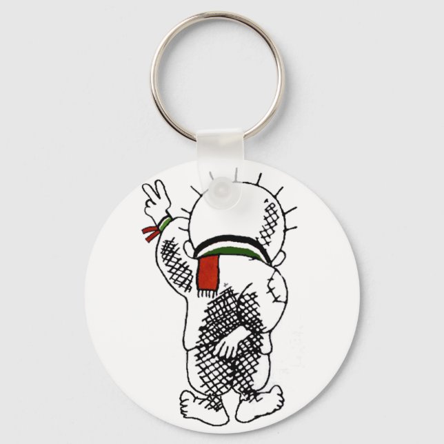 Llavero Keychain de Handala (niño palestino) (Anverso)