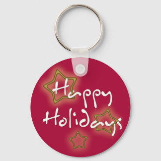 Llavero Keychain de Happy Holidays Navidades Stars